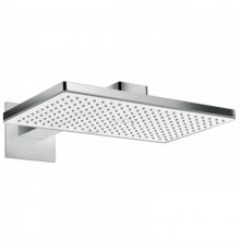 Верхний душ Hansgrohe Rainmaker Select 24013400, 460 x 270 мм, 1 режим струи, с держателем, белый/хром