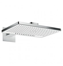 Верхний душ Hansgrohe Rainmaker Select, 460 x 300 мм, 2 режима струи, с держателем, 24015400, белый/хром