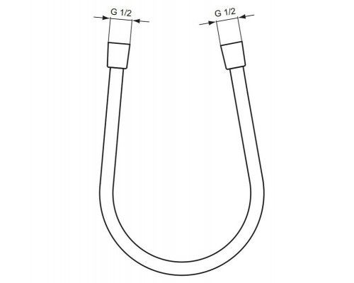 Шланг для душа Ideal Standard Idealflex A3306AA, 125 см, 1/2 х 1/2