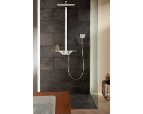 Верхний душ Kludi Freshline 6440005-00, 40 x 26 см, прямоугольный, 1 режим струи, без держателя, хром/белый