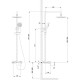 Душевая система Timo Lotta-thermo SX-2610 white, 3-х режимная, белая/хром