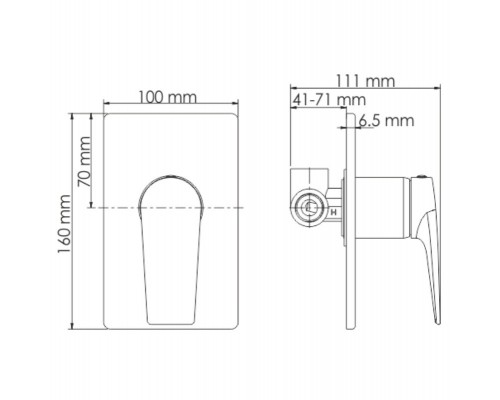 Гигиенический душ WasserKRAFT 8400, со смесителем, оружейная сталь, А84095