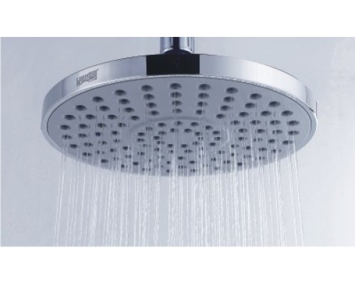 Верхний душ WasserKRAFT А029, Ø200 мм, 1 режим струи, без держателя, хром