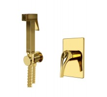 Гигиенический душ WasserKRAFT, со смесителем, глянцевое золото, А71097