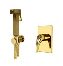 Гигиенический душ WasserKRAFT, со смесителем, глянцевое золото, А71097