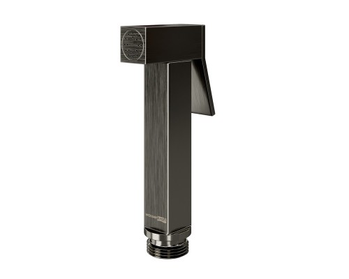 Гигиенический душ с фиксатором WasserKRAFT A215, PVD-покрытие "оружейная сталь"