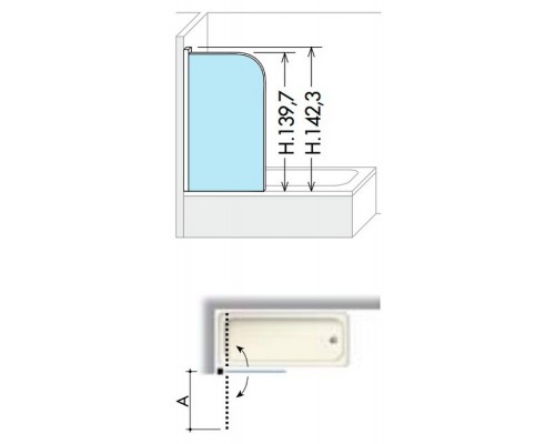 Шторка для ванны 2B Box Docce IBIS 8750AT