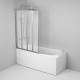 Душевая шторка на ванну Am.Pm Like W80BS-100-140CT, 100х140 см, поворотно-складная, профиль хром, стекло прозрачное