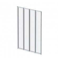 Душевая шторка на ванну Am.Pm Like W80BS-100-140CT, 100х140 см, поворотно-складная, профиль хром, стекло прозрачное
