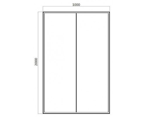 Душевая дверь в нишу Bravat Line BD100.4121A, 100 x 200 см, складная, стекло прозрачное, хром