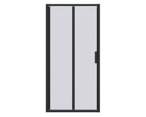 Душевая дверь в нишу Bravat Black Line, 90 x 200 см, складная, стекло прозрачное, профиль черный, BD100.4121B