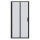 Душевая дверь в нишу Bravat Black Line, 90 x 200 см, складная, стекло прозрачное, профиль черный, BD100.4121B
