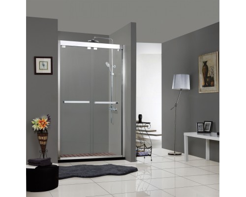 Душевая дверь в нишу Bravat Stream BD120.4203S, 120 x 200 см, раздвижная, стекло прозрачное, хром