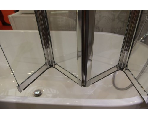 Шторка на ванну Cezares PRATICO-V-5-120/140-P-Cr, стекло рифленое
