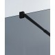 Душевая стенка Cezares Liberta со свободным входом, 110 см, стекло графит, профиль черный, Liberta-L-1-110-GR-Nero