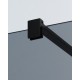 Душевая стенка Cezares Liberta со свободным входом, 110 см, стекло графит, профиль черный, Liberta-L-2-110-GR-Nero