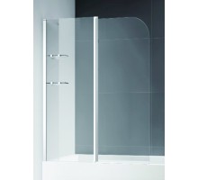 Шторка на ванну Cezares Eco-O-V-12-120/140-C-Cr, 120 x 140 см стекло прозрачное, хром