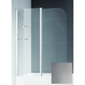 Шторка на ванну Cezares Eco-O-V-12-120/140-P-Cr, 120 x 140 см стекло текстурное Punto, хром