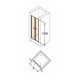 Душевая дверь в нишу Huppe Design Elegance 8E1303 100*190 см