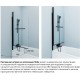 Шторка на ванну Iddis Slide 75 x 145 см, стекло прозрачное, черный матовый, SLI5BS7i90