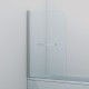 Шторка на ванну Iddis Ray 90 x 140 см распашная, стекло прозрачное, хром, RAY6CS9i90