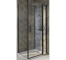 Душевая дверь в нишу Jacob Delafon Contra E22T90-BL, 90 х 200 см, стекло прозрачное, профиль чёрный