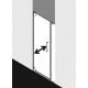 Душевая маятниковая дверь и фиксированная панель Kermi Pasa PA1GN1 120x200 см, стекло ESG матовое SR Opaco, хром