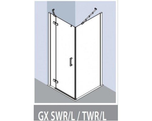 Душевая дверь Kermi Gia XP GX SW 09018VAK, 90*185 см