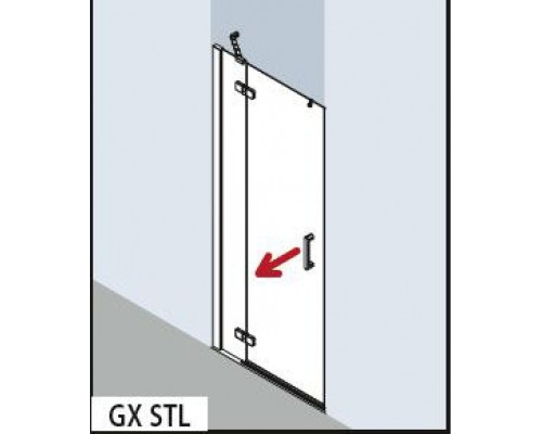Душевая дверь Kermi Gia XP GX STL 10018VPК_SKL, петли слева
