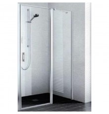 Душевая дверь в нишу Kermi Liga LI 1GL 110201PK, 110 х 200 см, стекло прозрачное, профиль матовое серебро