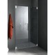 Душевая маятниковая дверь и фиксированная панель Kermi Pasa PA1GN1 120x200 см, стекло ESG матовое SR Opaco, хром
