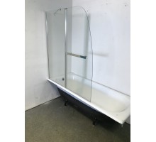 Шторка на ванну Parly F03 120 x 130 см, стекло с дизайнерским рисунком