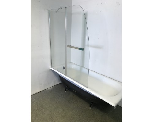 Шторка на ванну Parly F03 120 x 130 см, стекло с дизайнерским рисунком