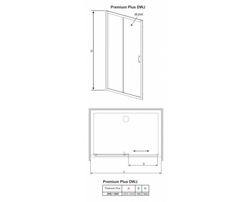 Душевая дверь в нишу Radaway Premium Plus DWJ 140 стекло фабрик