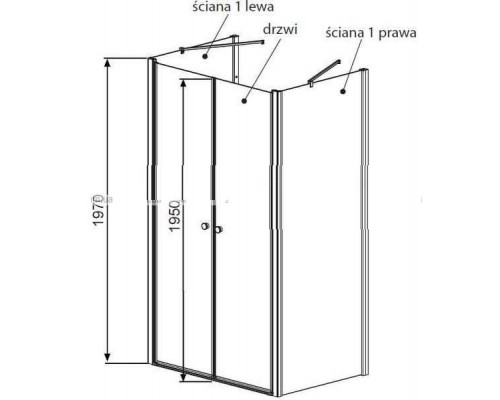 Душевая дверь в нишу Radaway EOS II DWD 80 3799490-01