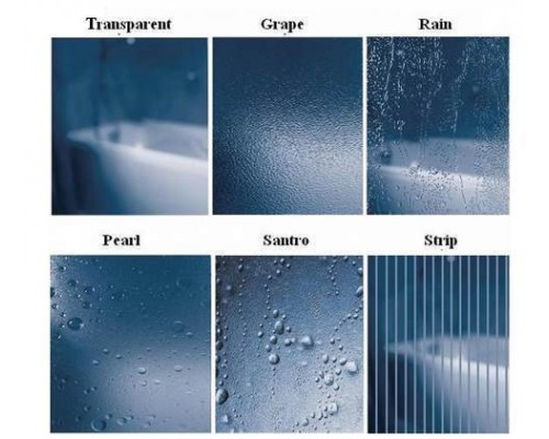 Шторка на ванну Ravak VS3 115, профиль сатин, витраж полистирол рейн, 795S0U0041