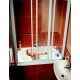 Шторка для ванны Ravak AVDP3-120, профиль белый, витраж транспарент/грейп, 40VG0102ZG/40VG0102Z1