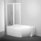 Шторка для ванны Ravak VSK2 Rosa 160, левая/правая, профиль белый, витраж транспарент, 76L90100Z1/76P90100Z1