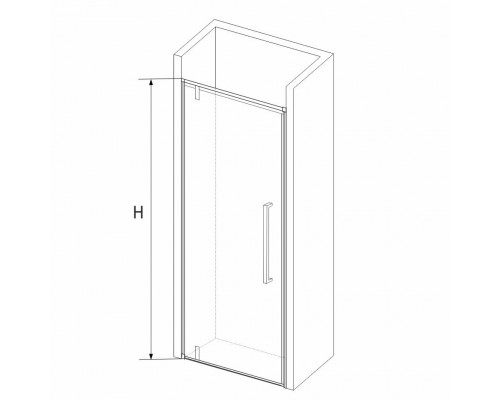 Душевая дверь RGW SV-02 B 06320208-14 80 х 200 см распашная, стекло прозрачное, черный