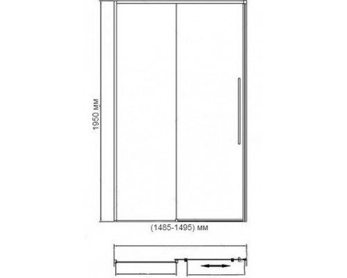 Душевая дверь RGW SV-12B 32321215-14, 150 х 195 см, черный