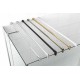 Неподвижная стенка Vegas Glass EAF Lux 76 01 R05, профиль - белый, стекло – флер-де-лис, 76*199,5 см