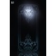 Шторка на ванну Vegas Glass E2V Lux 0120 01 ARTDECO D2, профиль - белый, стекло – Artdeco D2, 120*150,5 см