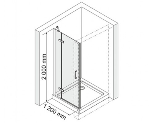 Душевая дверь WasserKRAFT Aller Black 10H05B 120*200 см