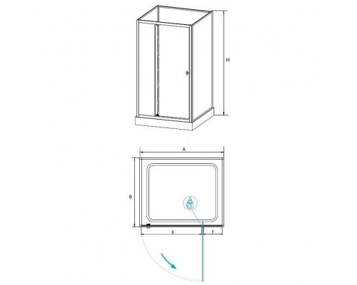 Душевая кабина RGW OLB-207, 80 x 80 см, профиль - белый