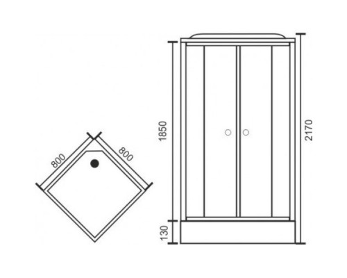Душевая кабина Royal Bath RB 80НP1-М стекла матовые, 80 х 80 см