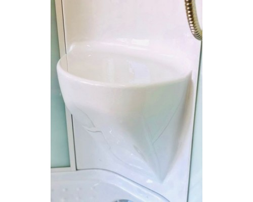 Душевая кабина Royal Bath RB100HK6-WC-CH 100 x 100 см, двери матовые, задние стенки белые