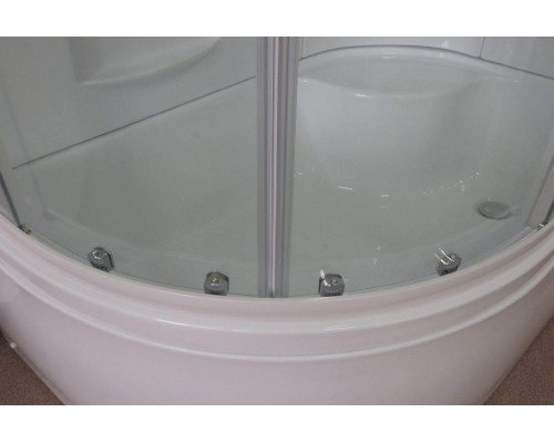 Душевая кабина Royal Bath RB8120BK2-T-L/R 120 x 80 x 217 см, двери прозрачные, задние стенки белые, профиль белый