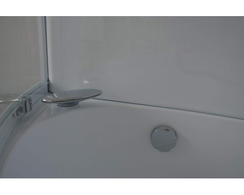 Душевая кабина Royal Bath RB140ALP-T-L/R, 140 х 95 см, стекло прозрачное, задние стенки белые, профиль белый
