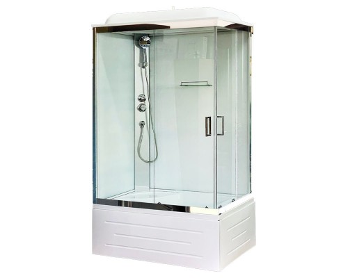 Душевая кабина Royal Bath BP RB8100BP5-WT-CH 100 x 80 см, стекло прозрачное, профиль хром
