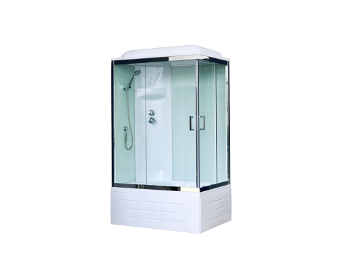 Душевая кабина Royal Bath BP RB8100BP6-WT-CH-L/R 100 x 80 см, дверь прозрачная, задние стенки белые